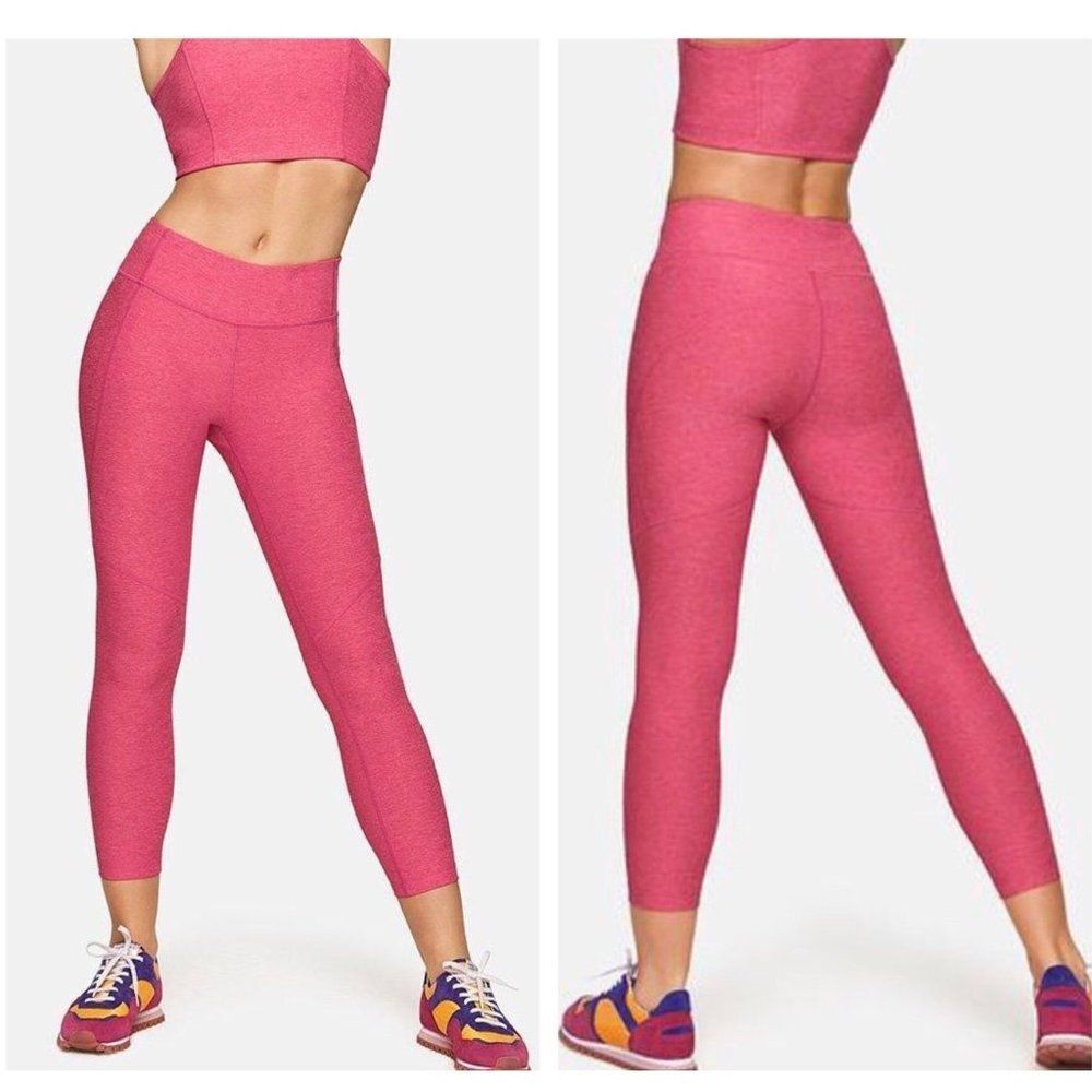 Outdoor Voices Flamingo Pink Sculpt Warm up Leggings Yoga Pant Women's M